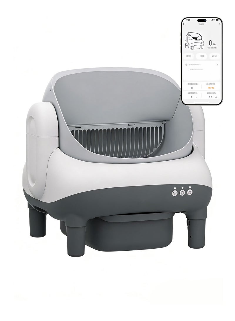 كيدل صندوق فضلات القطط ذاتي التنظيف، تصميم مفتوح من الأعلى، صندوق فضلات أوتوماتيكي مع تحكم عبر التطبيق لعدة قطط، صندوق فضلات للحيوانات الأليفة، صندوق فضلات القطط. - Image 1